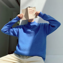 Load image into Gallery viewer, 2019 Men's Solid Color Casual Pullover Thick Velvet Coats Half High Collar Cashmere Knitting Male Woolen 4 Color Sweater M-2XL